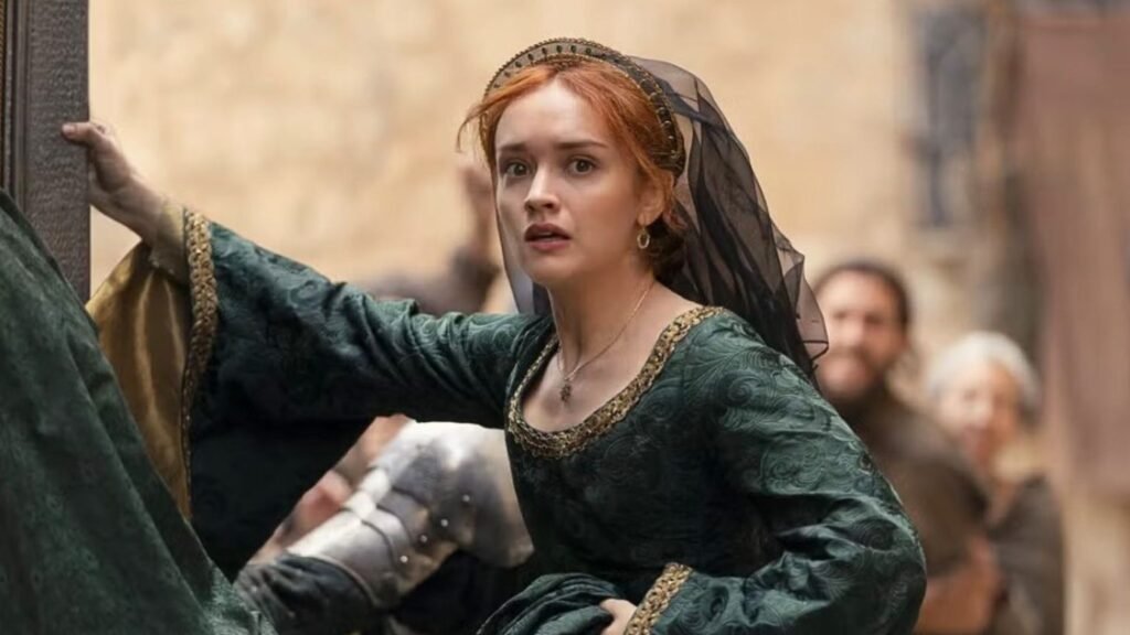 Alicent Hightower explained — Olivia Cooke as Queen Alicent in House of the Dragon season two, HBO