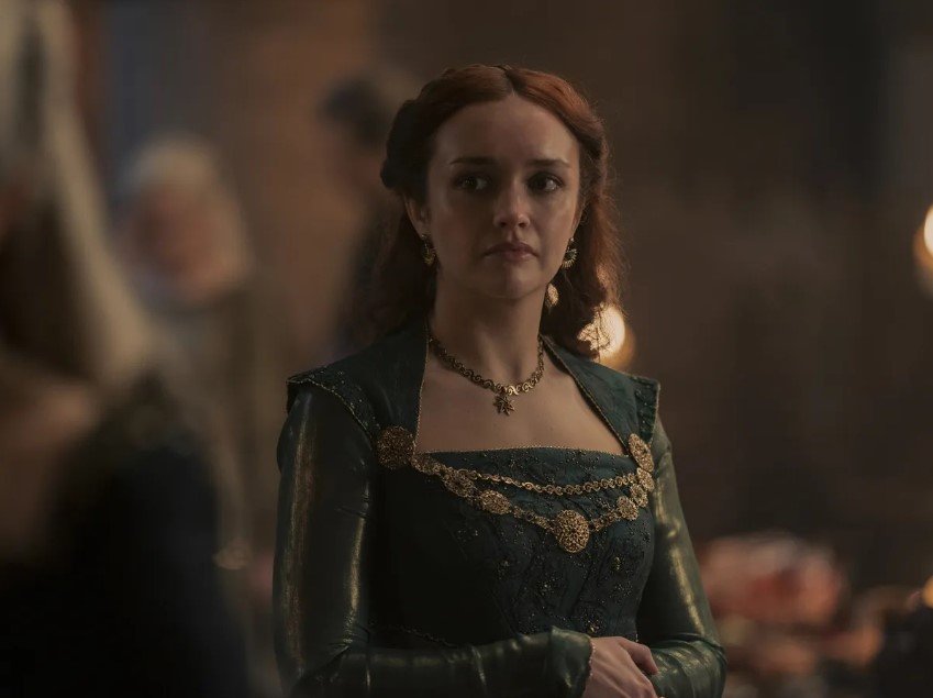 Alicent Hightower explained — Olivia Cooke as Alicent Hightower in House of the Dragon, HBO