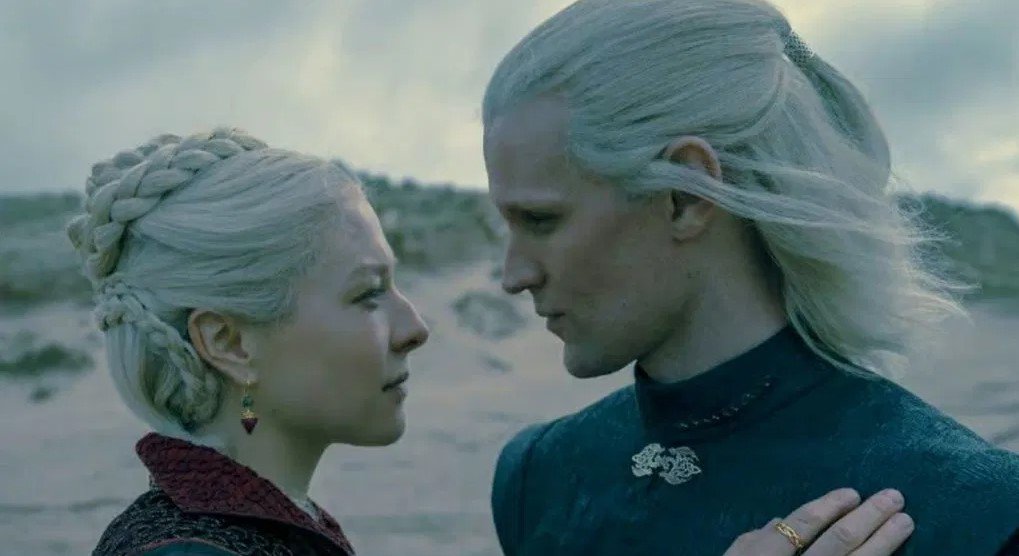 Daemon Rhaenyra relationship season 3 — Matt Smith and Emma D'Arcy as Daemon and Rhaenyra in House of the Dragon, HBO