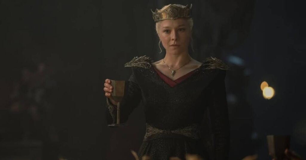 Rhaenyra Burn Mercy House of the Dragon — Rhaenyra Targaryen's season 3 character poster with the Burn Mercy slogan, HBO